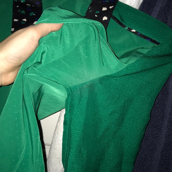 Green patterned button up - Picture 6 of 6